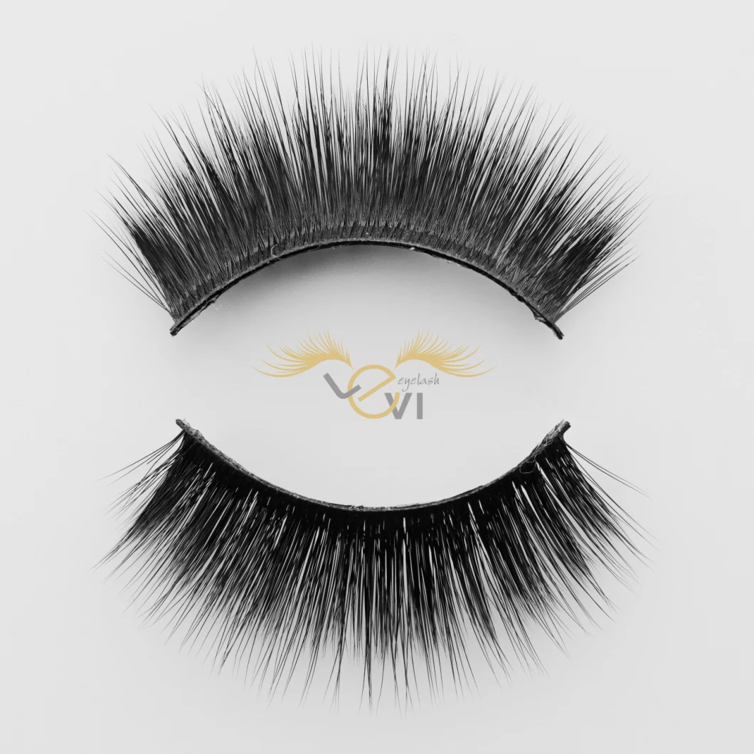 Luxury 3D Multi Layered Style Silk Mink Lashes Private Label Thick 3D Synthetic Fiber Eyelashes